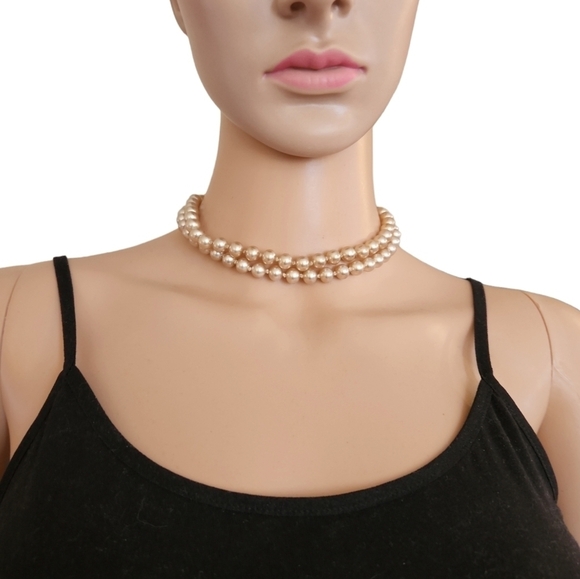 Vintage 2 Strand Pearl Necklace - Picture 2 of 6